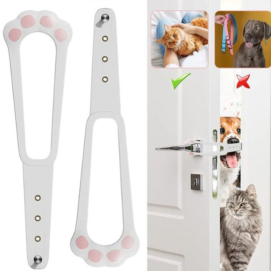 Cat Door Holder Latch Adjustable Cat Door Alternative to Keep Dogs Out of Cat Litter Boxes and Food Flex Latch Strap.
